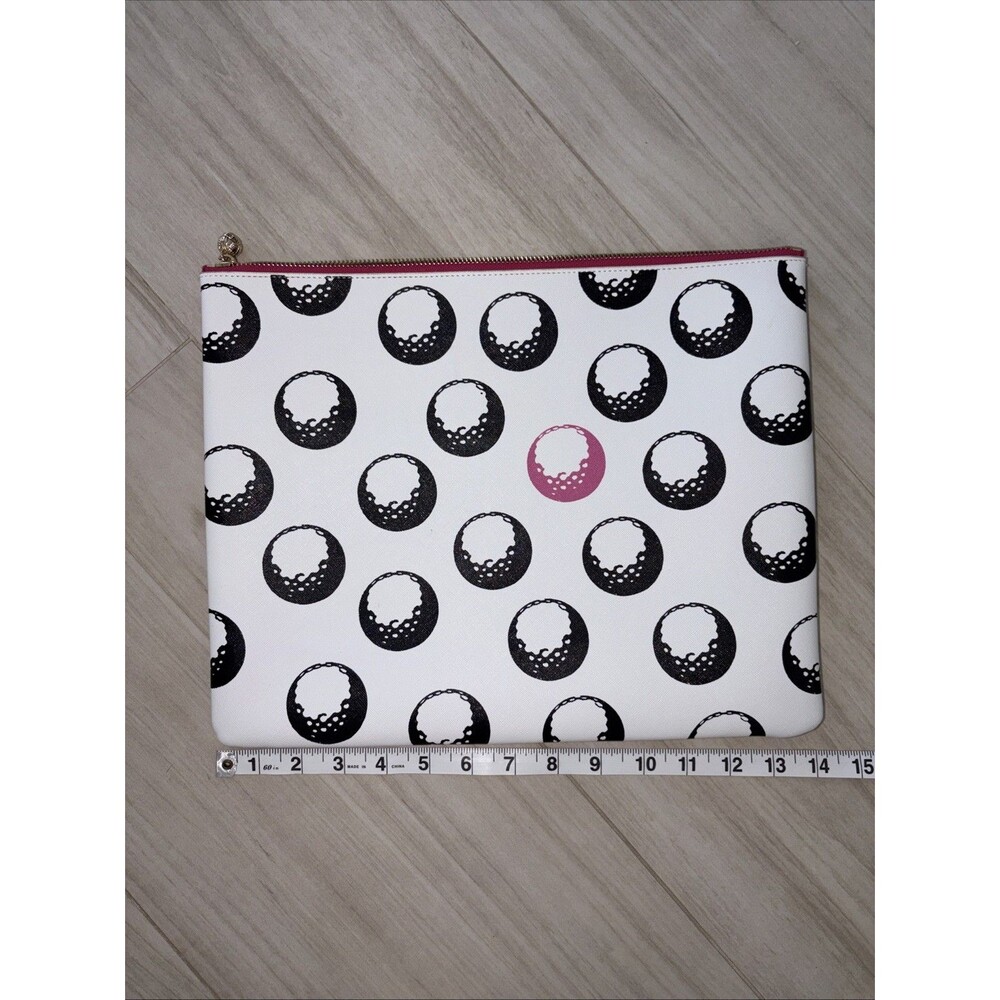OTG 247 # 8 White Black & Pink Golf Pouch-Bag